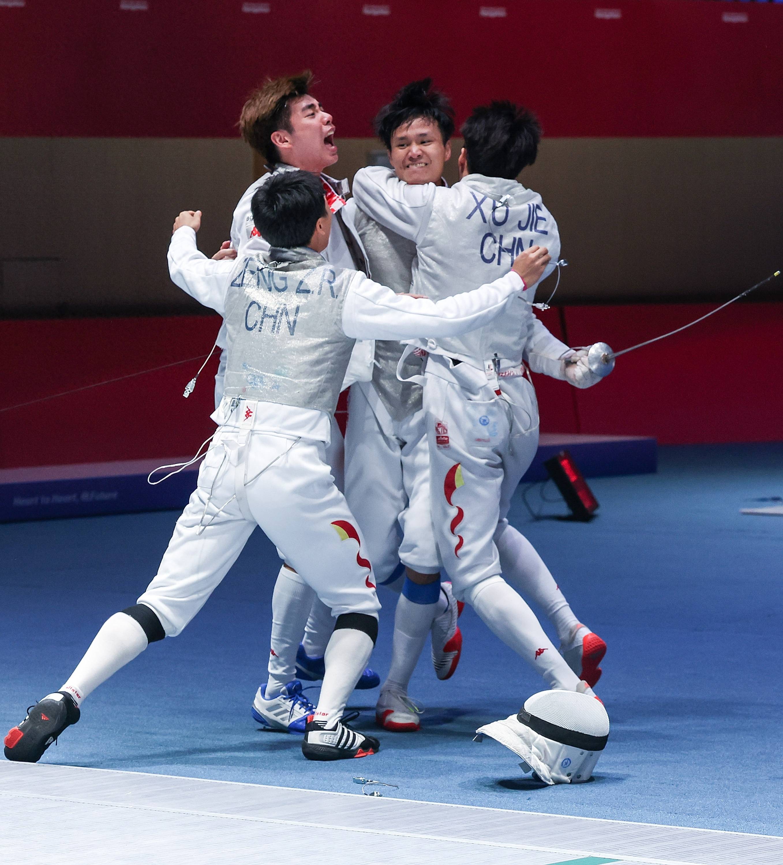 韩国击剑运动员成功晋级半决赛