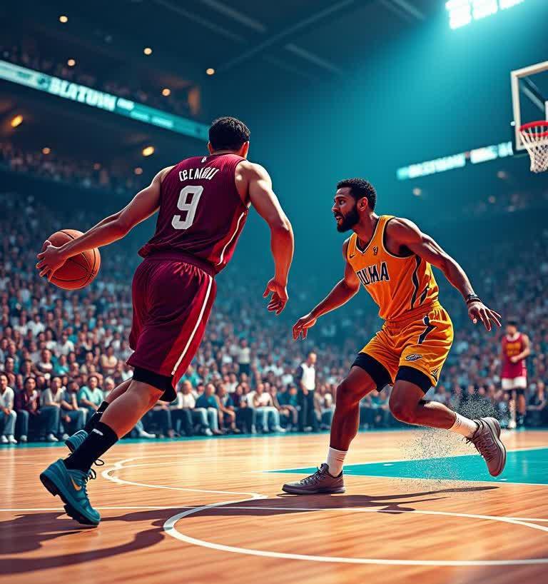 黑白直播nba-球员技术大比拼，场上火花四溅